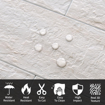 AULIGET 100 Piece Rust Slate Peel and Stick Backsplash Wall Tiles, 3" x 6" PVC Faux Stone Stick on Tiles for Backsplash Kitchen, Bathroom, Laundry Room, Camper, Fireplace