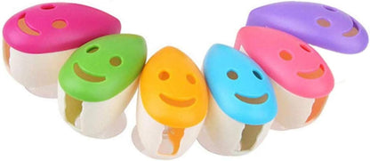 VADOO 6Pcs Toothbrush Head Cover Cap Suction Cup Toothbrush Case Portable Toothbrush Protector Holder (Random Color)
