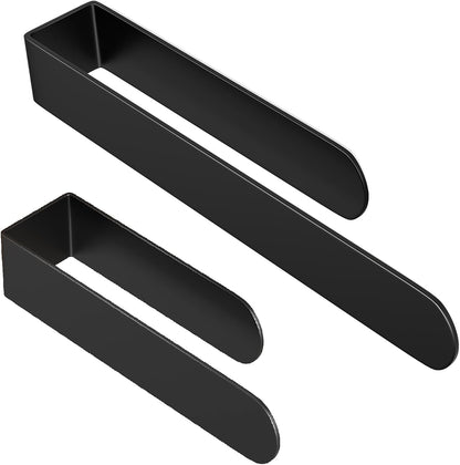 HUFEEOH 2 Pack Adhesive Hand Towel Holder, Kitchen Towel Rack Towel Bars Wall Mounted, Stainless Steel Bath Towel Hanger for Bathroom Hotel Kitchen (White, 8 Inch(2PC))
