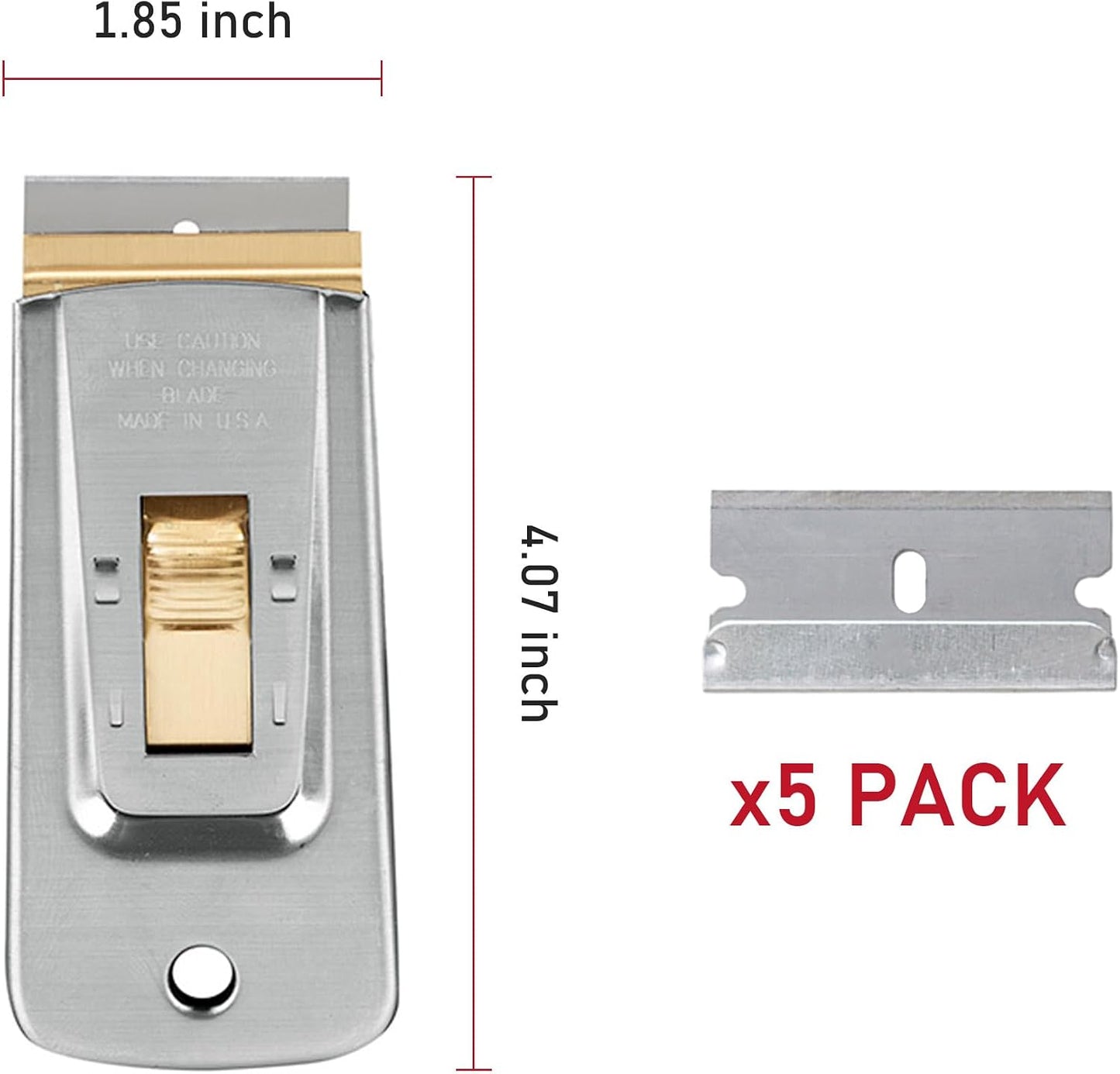 CANOPUS Razor Blade Scraper Tool, Razor Blade Holder, Window Scraper with Razor Blades, Scraper for Glass, Oven, and Cooktop, Sticker Remover Tool, Windshield Scraper
