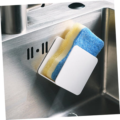 Unomor 2pcs Self Draining Sponge Holder Wall-mounted Dishcloth Rack Cleaning Cloth Storage Rack for Kitchen