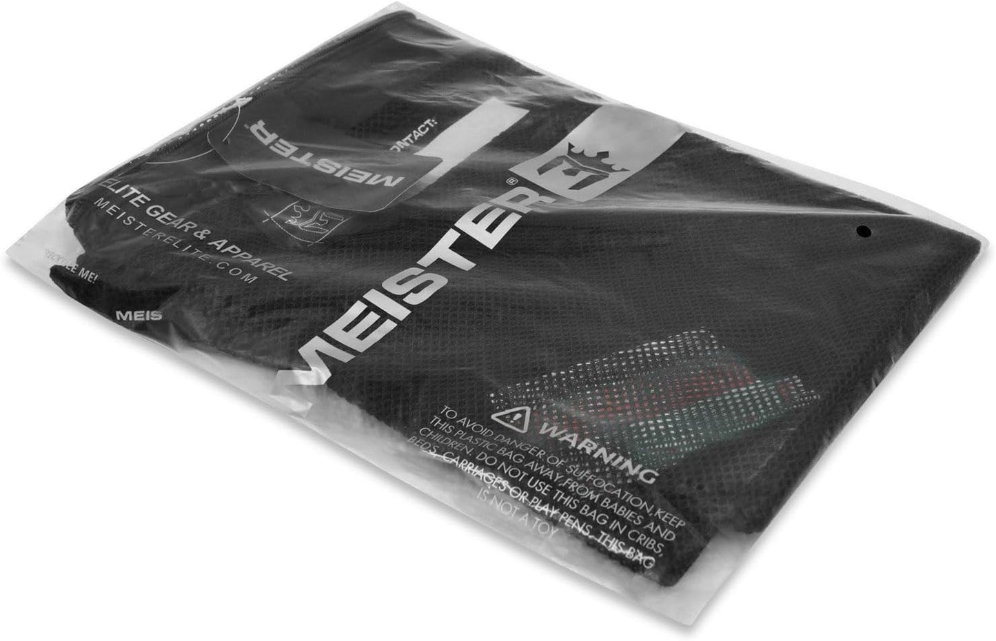 Meister Athlete Wash Bag - Mesh Sports Laundry Bag w/Zipper Lock - Black