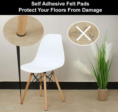 48 Pcs Self Adhesive 1" Round Felt Furniture Pads (White, 1")