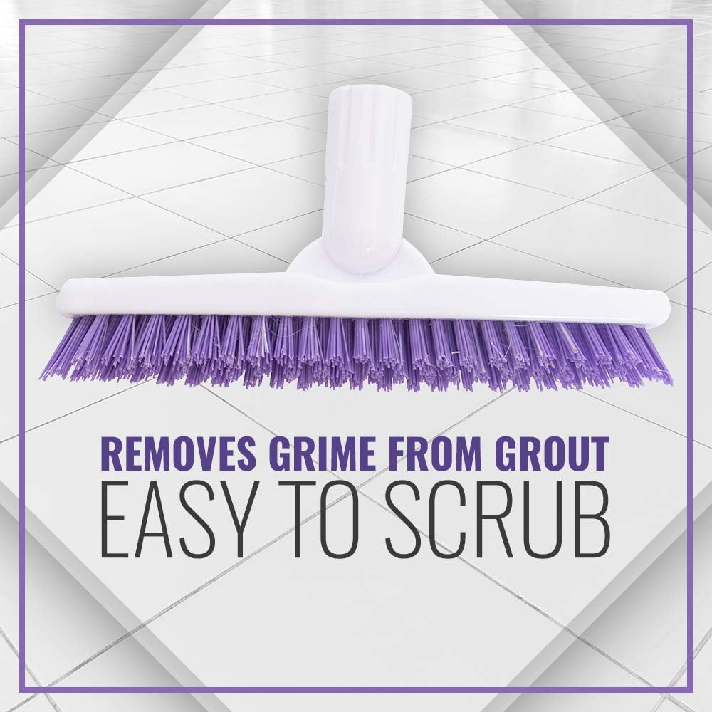 Fuller Brush E‑Z Scrubber Replacement Head – 9" V‑Trim Tile & Grout Brush Head Only, Compatible with Telescopic Handle (Sold Separately) – Deep Grime Cleaning Without Scratching