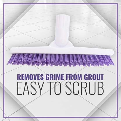 Fuller Brush E‑Z Scrubber Replacement Head – 9" V‑Trim Tile & Grout Brush Head Only, Compatible with Telescopic Handle (Sold Separately) – Deep Grime Cleaning Without Scratching