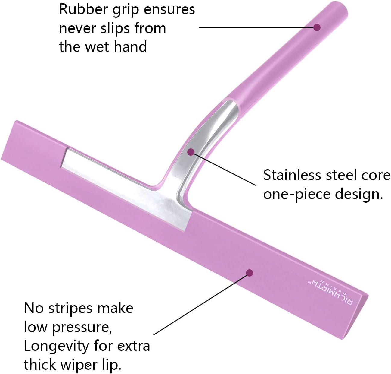 Shower Glass Cleaner Squeegee, 9 Inch Width Silicone Bathroom Squeegee for Shower, Glass, Car Window, Mirror - Green