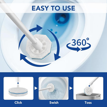 50 Count Toilet Wand Refills for Clorox, 5X Cleaning Power Toilet Bowl Wand Refills - No Falling Apart, Easy and Effective Bathroom Cleaning