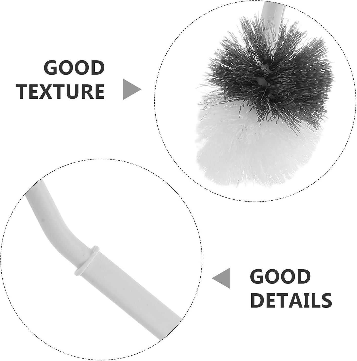 3 Pack Curved Toilet Bowl Brush Set with Long Handle for Deep Cleaning Under Rim and Hard-to-Reach Areas Compact Bathroom Scrubber for Household Toilet Cleaning