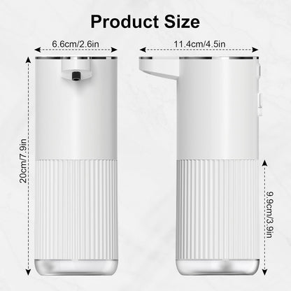GuDoQi Automatic Touchless Liquid Soap Dispenser, 4-Level Adjustable Foam, USB Rechargeable Hand Soap Dispenser for Bathroom, Kitchen Countertops, 12.2oz/360mL, Black