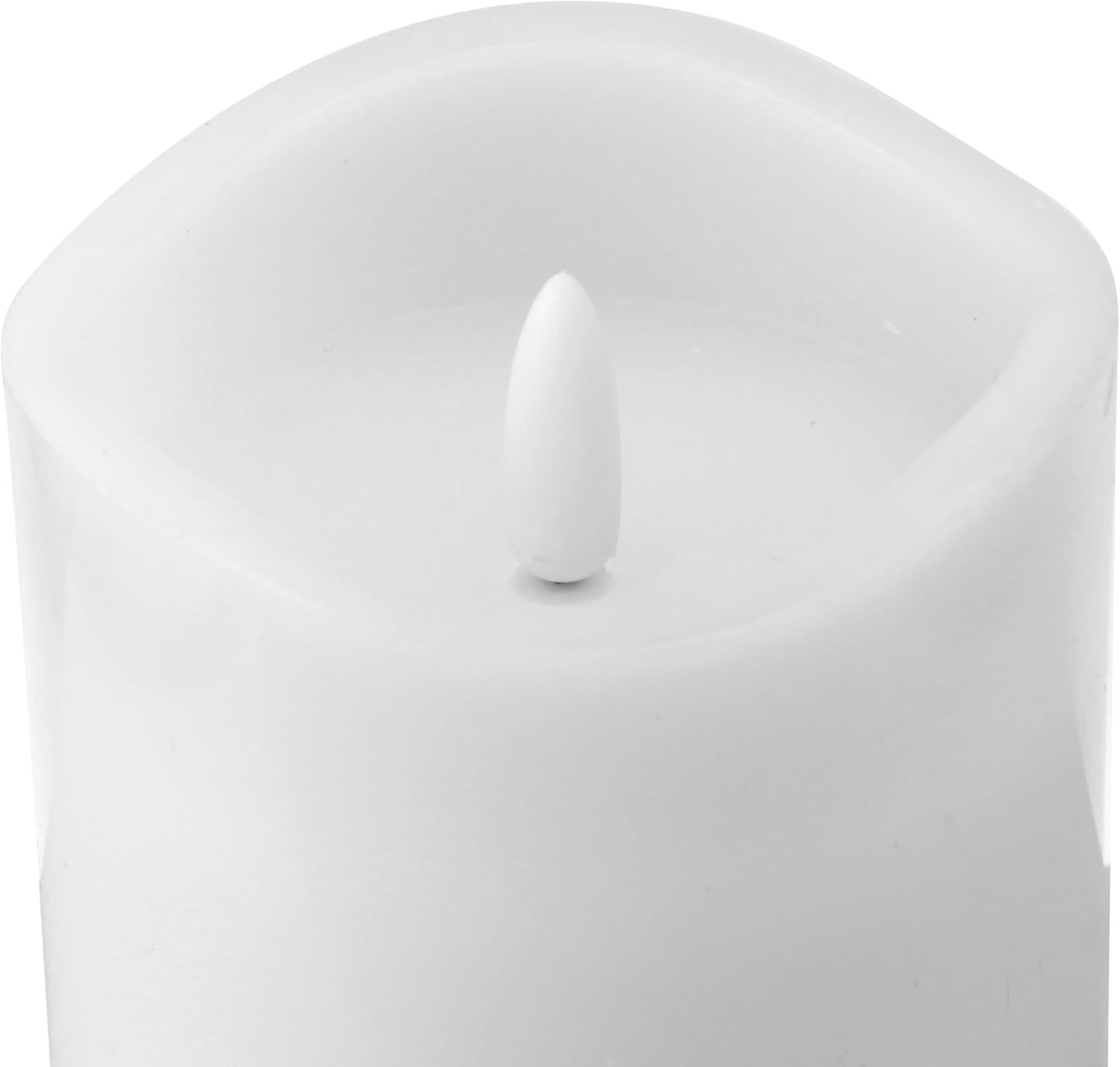 Stonebriar 3 Pack White Real Wax Assorted Size Flameless LED Pillar Candles with Remote and Timer
