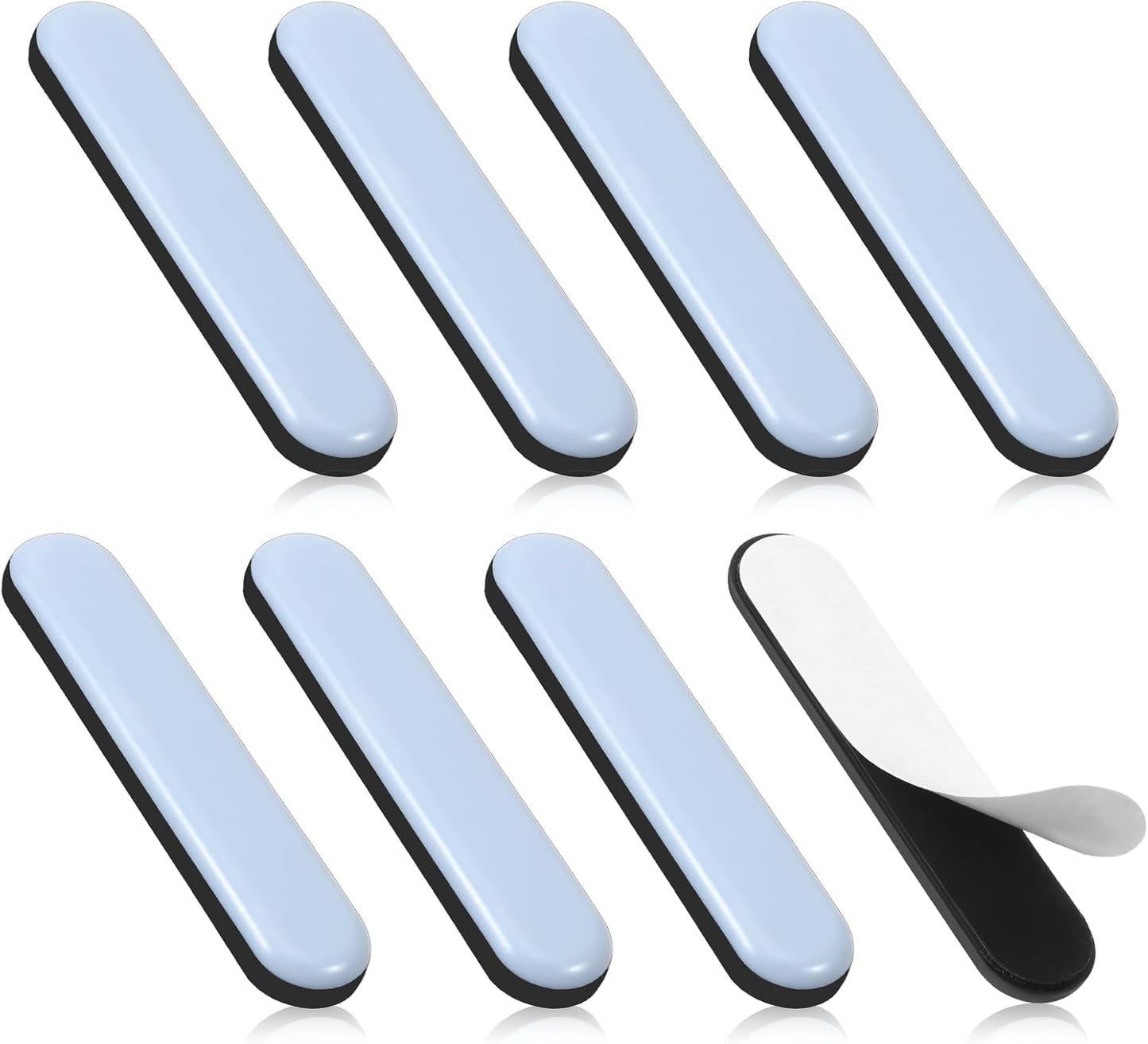 8pcs Furniture Slider Gliders Self-Stick Furniture Movers Sliders Strip for Carpet Rectangle Floor Protector Pads Furnitures Moving Pads for Chair Table Desk Sofa Couch(75x15mm)