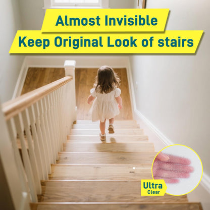 Anti Slip Tape, 4 Inch x 42 Ft Grip Tape for Stairs Outdoor/Indoor, Waterproof Non Skid Roll for Stair Treads Non Slip, High Traction Friction Abrasive Adhesive Stair Steps - Black