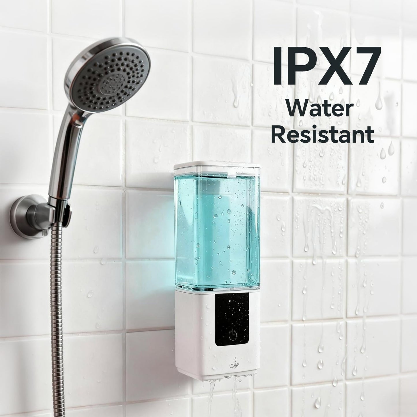 LAOPAO Soap Dispenser, Automatic Soap Dispenser Wall Mount Rechargeable Foaming Soap Pump for Bathroom Kitchen, Touchless Foam Soap Dispenser for Dish/Hand/Shower Soap, Home & Commercial, 540ml, White