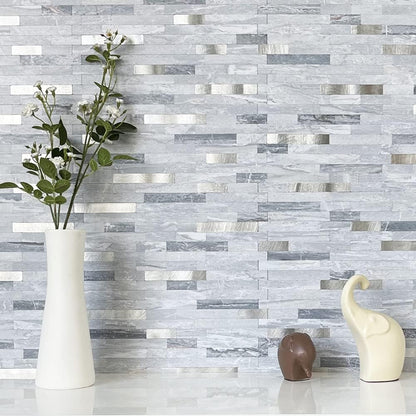 DICOFUN 10-Sheet Peel and Stick Backsplash Wall Tile, PVC Kitchen Backsplash Peel and Stick in Sandstone, 9.4 sq.ft