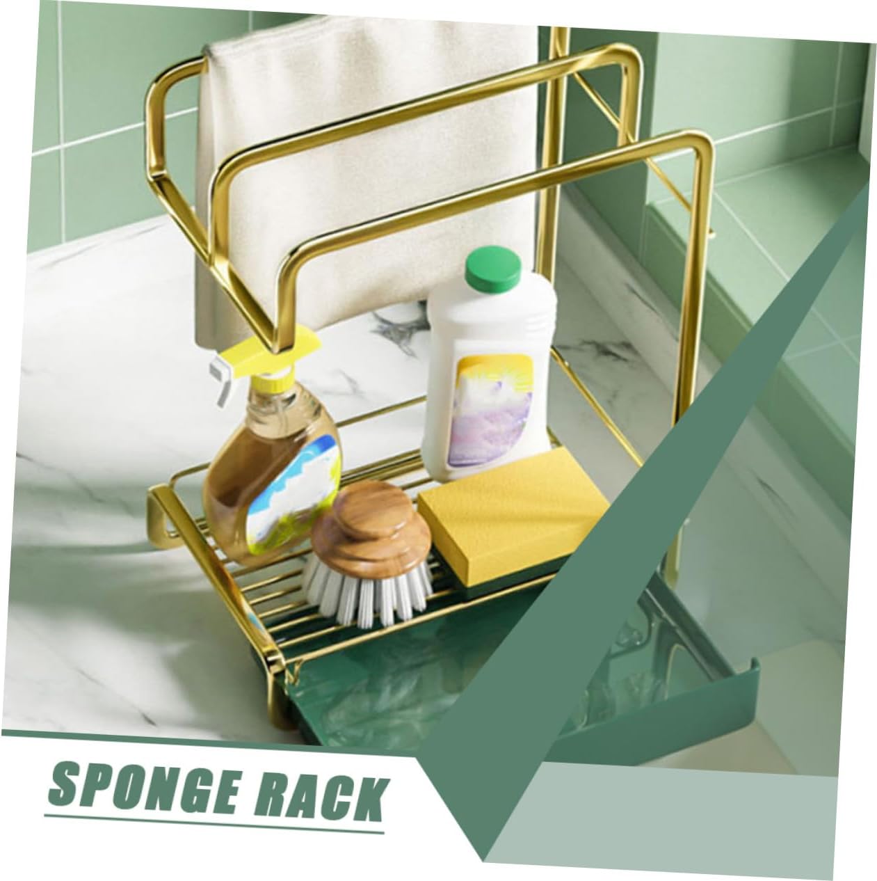 LABRIMP Quality Iron Wall Hanging Drain Rack Duster Cloth Drying Rack Kitchen Accessories Storage