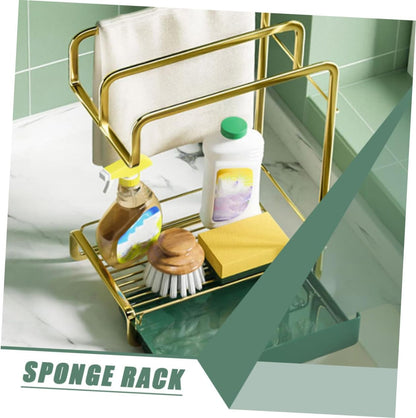 LABRIMP Quality Iron Wall Hanging Drain Rack Duster Cloth Drying Rack Kitchen Accessories Storage