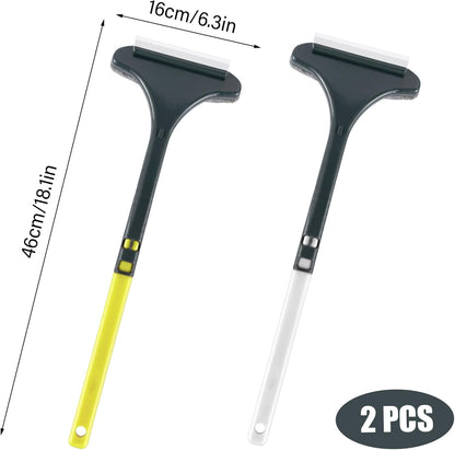 2 Pack 2-in-1 Double-Sided Window Screen Cleaner Tool Mesh Screen Cleaner Brush with Detachable Handle