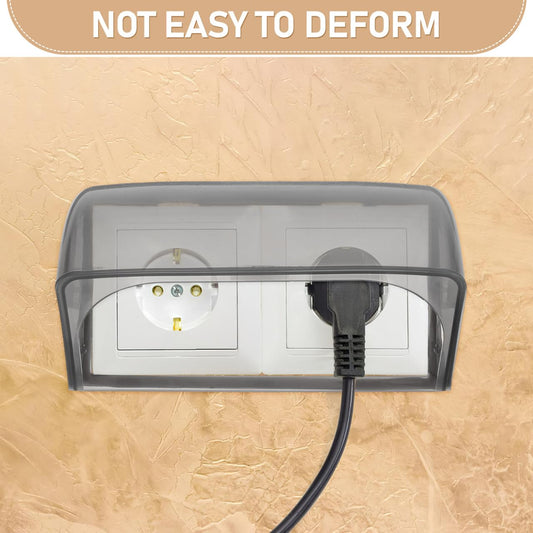 STOBOK Weatherproof Outdoor Socket Cover Dual Type Protector Boy Girl Safety Electrical Outlet Cover for Exterior Use Dust and Splash Guard Strong Construction