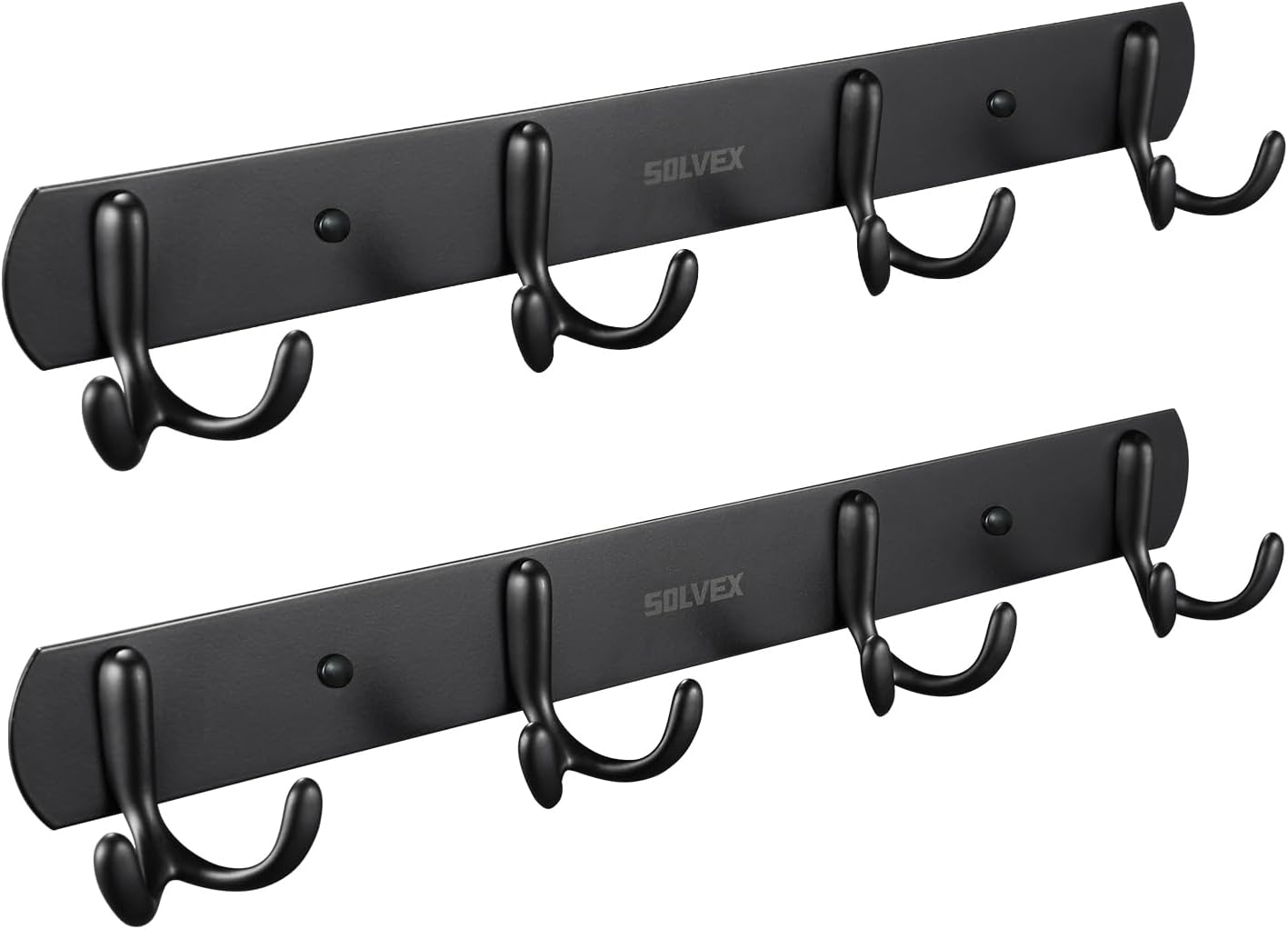 SOLVEX Coat Rack Wall Mount,2 Pack Coat Hooks Wall Mount, Hat Rack Key Holder Bag Hanger for Wall,Wall Hooks for Hanging,Purse Hanger Towel Hooks for Bathroom SP-60302-N