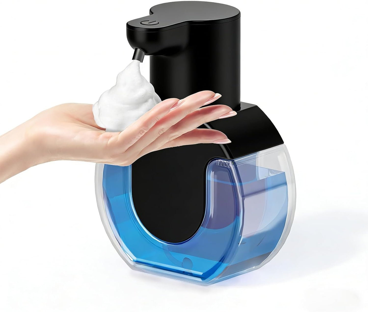 Automatic Soap Dispenser Touchless,Rechargeable Foaming Soap Dispenser,15oz/420ml Smart Hand Soap Dispensers,4-Level Adjustable,Wall Mount for Bathroom Kitchen Dish Soap,Hands-Free