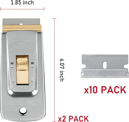 CANOPUS Razor Blade Scraper Tool, Razor Blade Holder, Window Scraper with Razor Blades, Scraper for Glass, Oven, and Cooktop, Sticker Remover Tool, Windshield Scraper