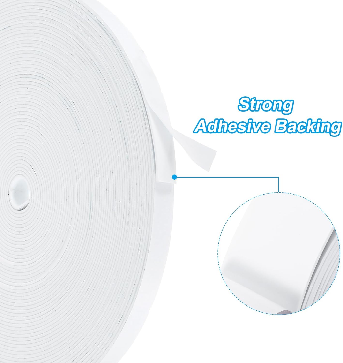 PATIKIL Weather Stripping Door Seal Strip, 3/8 Inch x 1/4 Inch x 32 Ft Self Adhesive Soundproof High Density Foam Tape Insulation for Door Window Air Conditioning, White - Colors B
