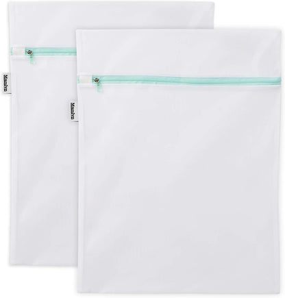 Mamlyn Mesh Laundry Bag for Delicates, Wash Bag for Underwear and Lingerie, Makeup Organizer Bag (2 Small)