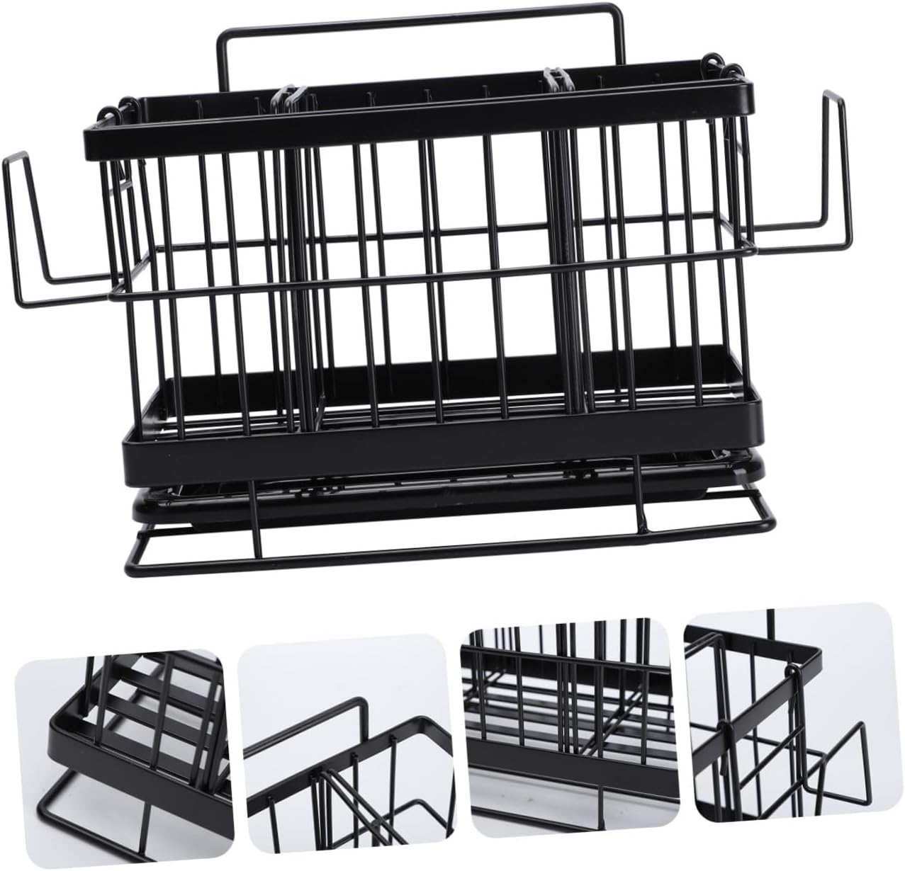 1pc Adjustable Wall-mounted Sponge Drain Basket Stainless Steel Rack for Kitchen Cloth Storage and Draining Ventilated Design for Easy Cleaning and Organization