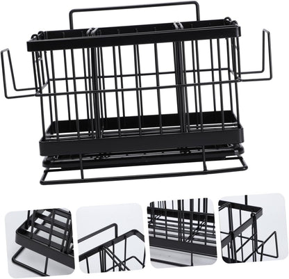 1pc Adjustable Wall-mounted Sponge Drain Basket Stainless Steel Rack for Kitchen Cloth Storage and Draining Ventilated Design for Easy Cleaning and Organization