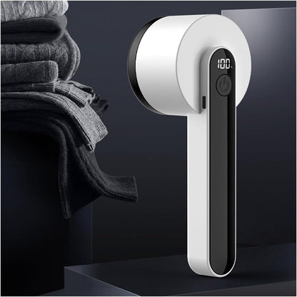 Rechargeable Fuzz Remover Fabric Shaver for Clothing,Electric Lint Remover with 6 Leaf Blades,Lint Shaver Sweater Shaver,Fabric Deffuzer Couch Pilling Remover Trimmer For Furniture Pills Bobbles White