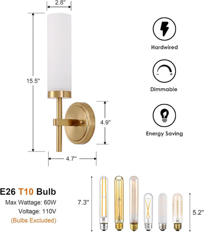 Wireless Wall Sconces with Remote Control, Battery Operated Wall Sconce Set of 2, Black & Gold Rechargeable Dimmable Wall Light for Bedroom Living room Bathroom Hallway Entryway Stairwell, 3000K