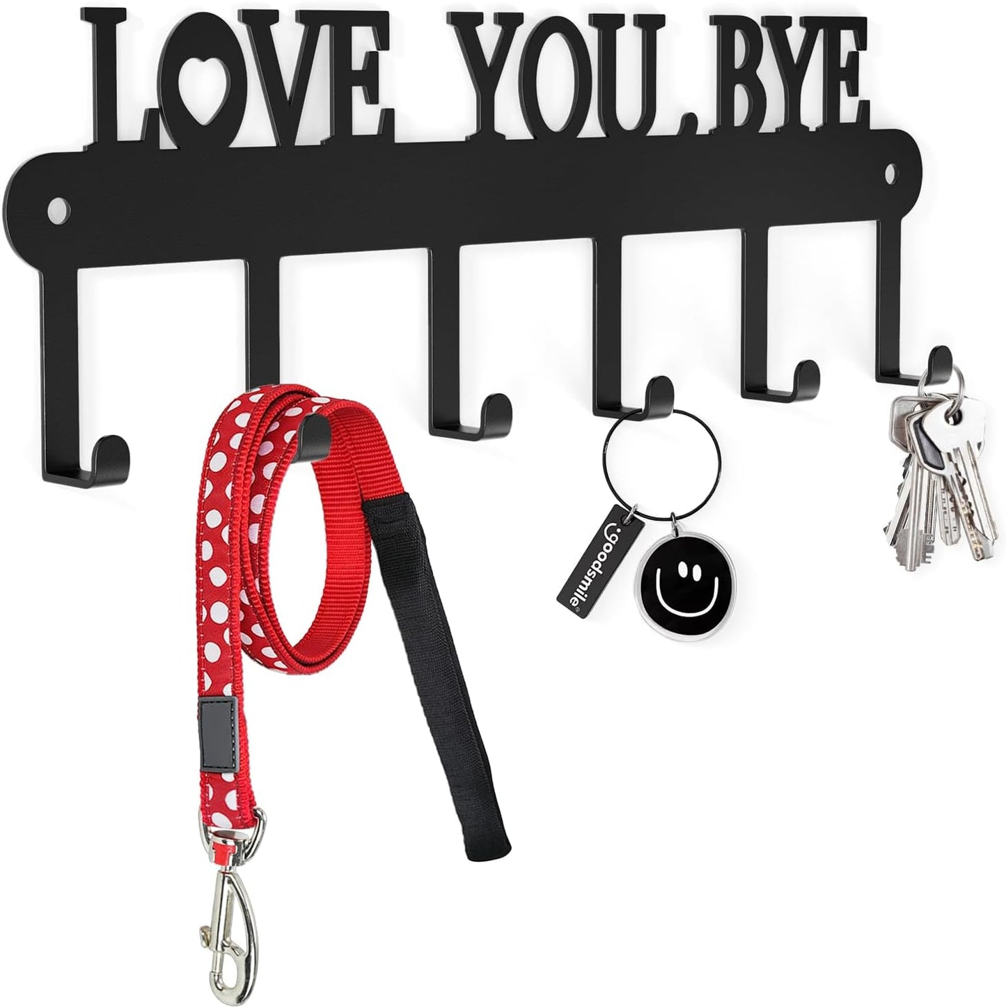 2 Pack Key Holder Wall Mount, Wall Mount Key Holder, Key Hooks Hanging Keys, Key Hanger with 8 Hooks, No-Drill Decorative White Key Rack for Living Room, Kitchen, or Bathroom