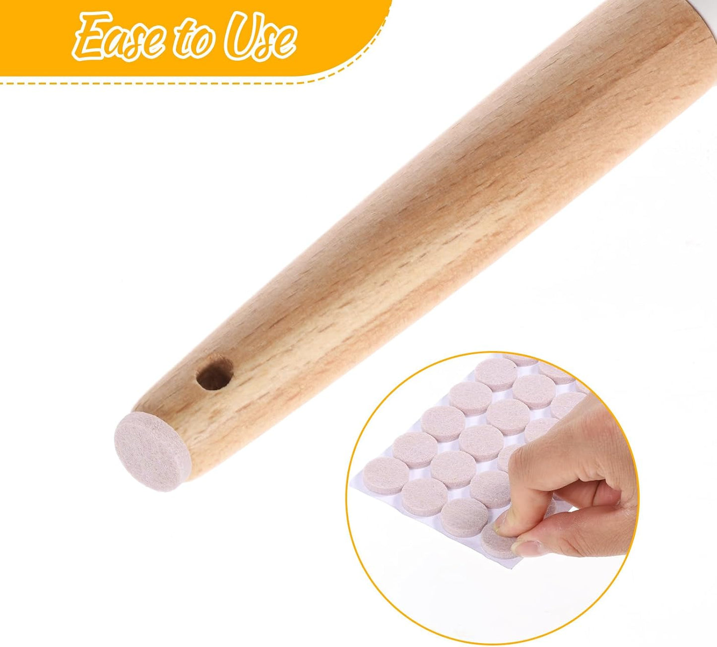 96 Pcs Felt Furniture Pads 3/4" Non Slip Chair Leg Pads Self Adhesive Chair Felt Pads Noise Canceller Anti Slip Furniture Stoppers for Hardwood Floors