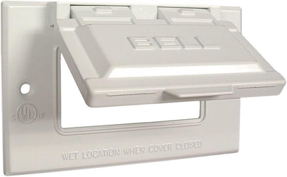 Hubbell-Raco 5101-2 1-Hole Weatherproof Device Cover, 4-9/16 in L X 2-13/16 in W X 3/4 in T, Bronze