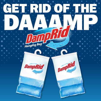 DampRid Fragrance Free Hanging Moisture Absorber, 16 oz., 3 Pack - Eliminates Musty Odors for Fresher Air, Ideal Moisture Absorbers for Closet, 14% More Moisture Absorbing Power*
