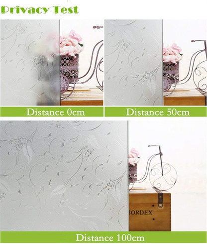 Niviy Window Privacy Film Static Cling Non-Adhesive Window Film Frosted Glass Bathroom Door Decoration Privacy Covering (17.7"x 78.7")
