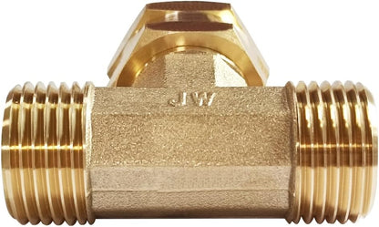 Joywayus 2PCS Brass 3/4" GHT Garden Hose Splitter Body Backyard 2 Way Y Shaped Swivel Connector Threaded Pipe Fitting Coupler Adapter with Washer