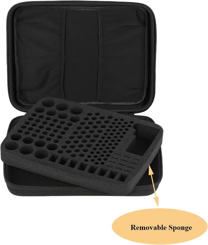 Battery Organizer Storage Box, Battery Vault Case Waterproof Explosionproof Holder Box, Batteries Carrying Case Container Bag (Holds 148 Batteries AA AAA C D 9V)（No tester included）
