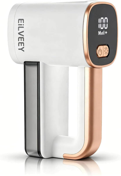 Eilveey Fabric Shaver for Clothing with 3 Replaceable Blades Working Light | Electric Lint Remover with 1800mAh Battery, 2-3H Long Runtime, 3-Speed LED Display, Stainless Steel Safety Guard