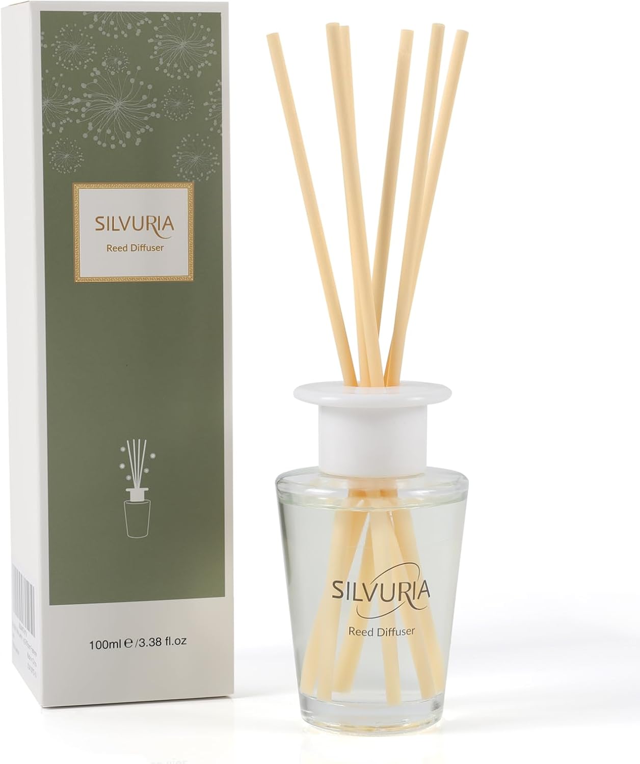 Reed Diffuser Set,100ml Fresh Linen Scented Oil with 6 Reed Sticks for Home,Office & Bathroom,Long-Lasting Fragrance for Families,Professionals & Pet-Friendly Spaces