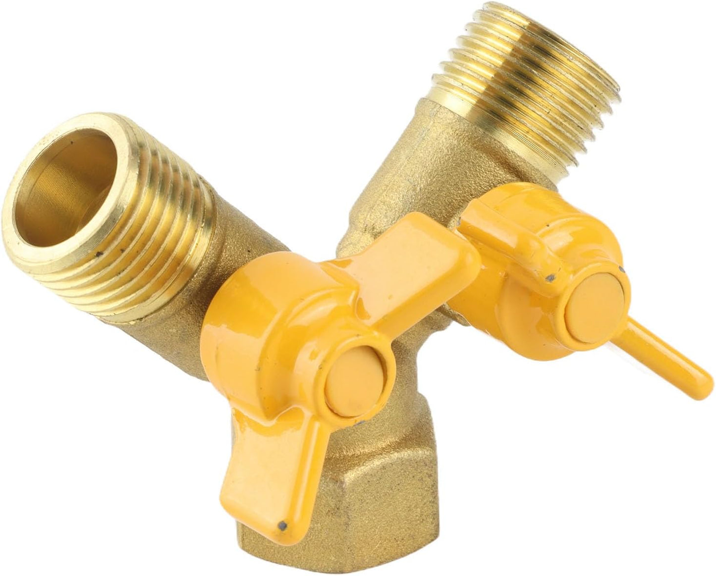 Empaque Manguera,Washing Machine Hose Splitter 2 Way,Washing Machine Laundry Tub Splitter G1 2 Brass Garden Irrigation 2 Way Double Tap Hose Adapter Dual Faucet Connector