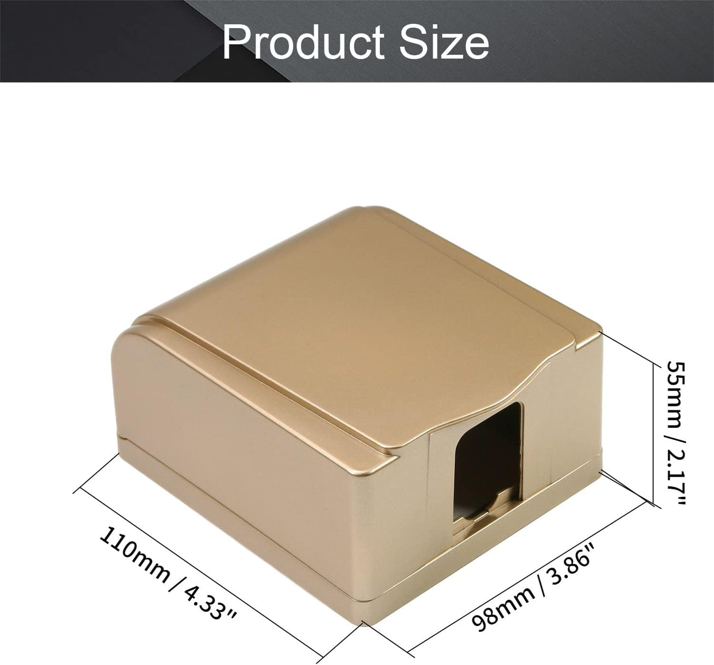 Fielect Weatherproof in Use Outlet Cover Plug 86 Type Electrical Outlet Cover Receptacle Protector 98x110x43mm for Retrofit Siding Construction, Transparent
