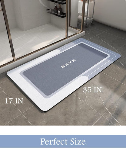 MontVoo-Bath Mat-Bathroom Mat Rug Non Slip Super Absorbent Stain Resistant Quick Dry Thin Bath Rug-Bath Mats for Bathroom Floor Bathtub Vanity-Bathmat Bath Rug Easy Care-17"x27" Grey