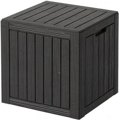 MAKINO 152 Gallon Resin Outdoor Storage Box, Waterproof Deck Box with Lockable Lid, Outside Storage Box for Patio Furniture, Pool Accessories, Garden Tools, Storage Bench for Backyard, Porch, Black