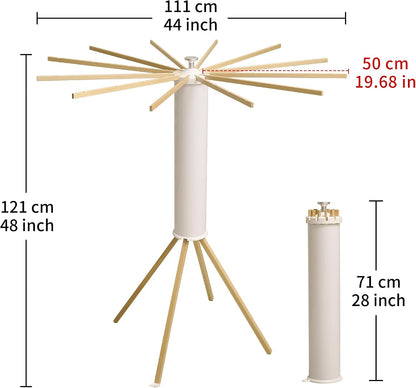 JOOM Tripod Clothes Drying Rack, Garment Rack Portable and Foldable Space Saving Laundry Drying Rack - Drying Rack Clothing Floor Folding Balcony Bedroom Household Wooden