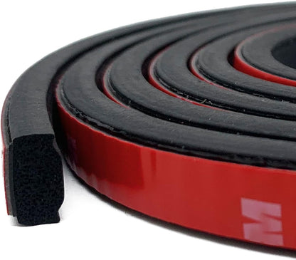 Foam Rubber Seal Strip, Self-Adhesive Rectangle EPDM Rubber Weather Stripping for RV, Boat, Auto, Truck, Marine, Garage Doors/Window and More, W:0.5"; H:0.25",13FT