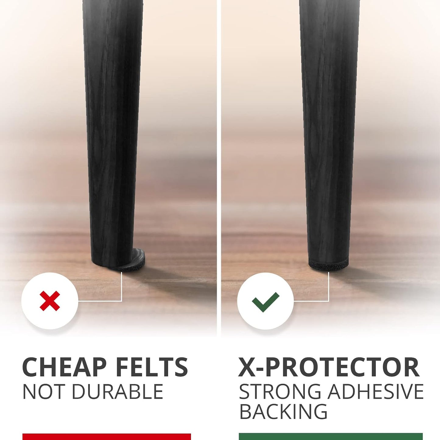 X-PROTECTOR 357 pcs Premium Huge Pack Felt Furniture Pads! Quantity of Furniture Sliders with Many Big Sizes – Your Ideal Floor Protectors. Protect Your Hardwood & Laminate Floor!