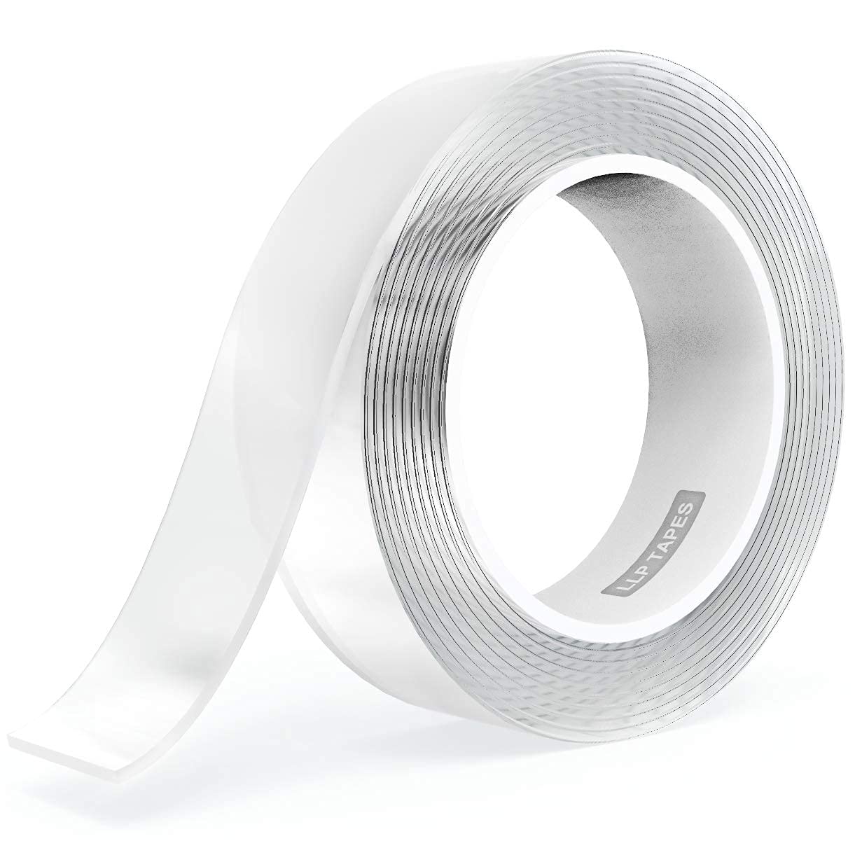 LLPT Double Sided Clear Nano Tape, 2 Inch x 33 Feet, 1 Pack | Heavy Duty, Washable, No Residue, Gel Transparent Tape for Home Office Store Deco Card Poster Photo Wall