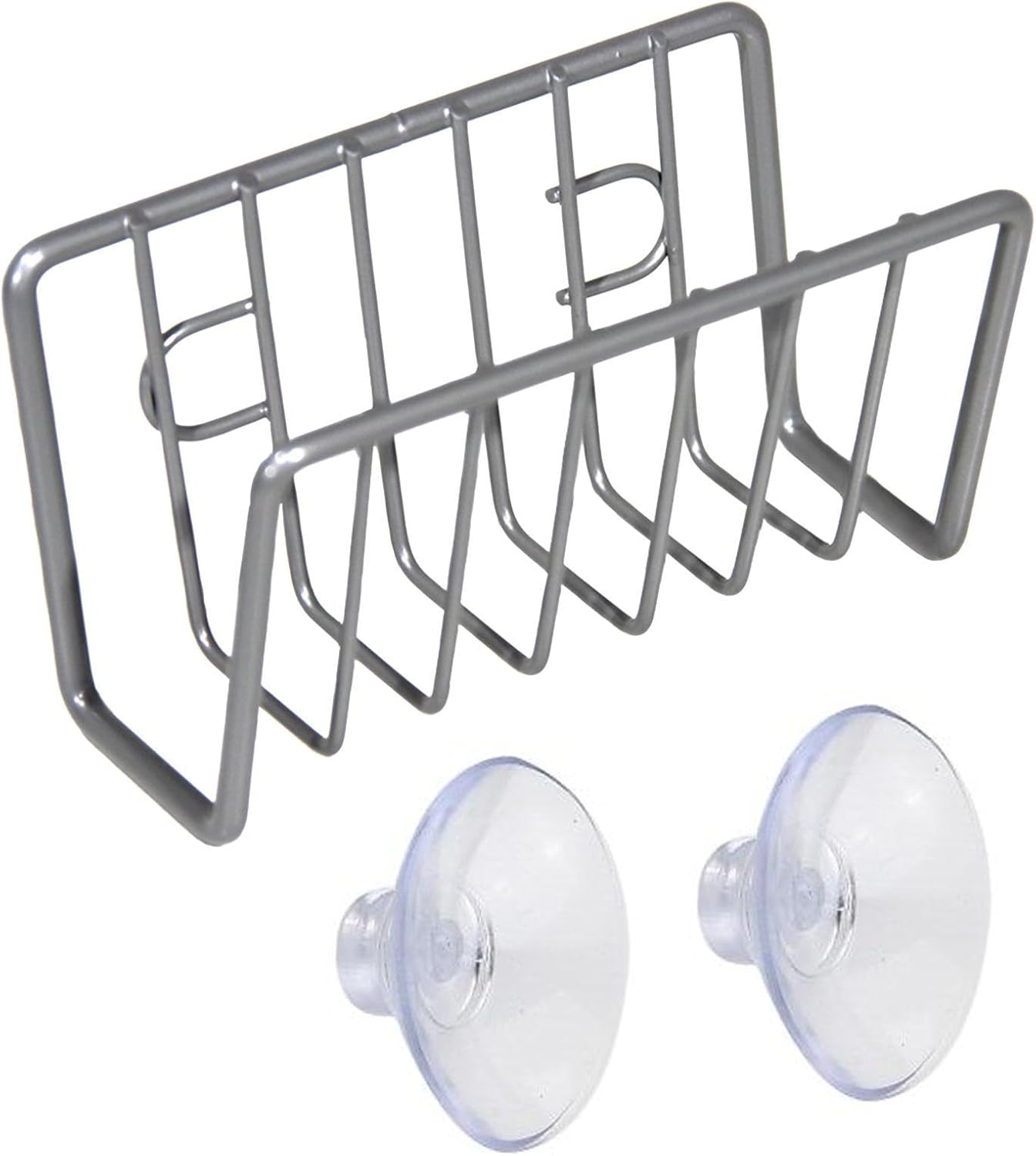 Sponge Rack – Iron and Stainless Steel 11x6x6 Cm | No-Drill Dishcloth Rack | Wall-Mounted Storage Holder for Kitchen Sink Organization to Hold Sponges, Dishcloths, and Cleaning Tools with Durable