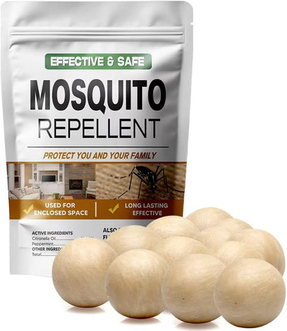 AUDQQM Mosquito Repellent Outdoor Patio, Mosquito Repellent Balls Indoor, Mosquitoes Deterrent for Yard, Keep Mosquito Away for Room/Porch/Camping, Last for 60 Days-8P